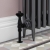 West Eton Traditional Angled Manual Radiator Valve and Lockshield - Satin Black | Thumbnail Image