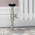 West Eton Traditional Angled Manual Radiator Valve and Lockshield - Satin Nickel | Thumbnail Image