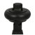 West Eton Angled Manual Radiator Valve and Lockshield - Textured Black