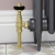 West Eton Traditional Angled Manual Radiator Valve and Lockshield - Un-Lacquered Brass | Thumbnail Image