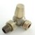 West Eton Traditional Corner Manual Radiator Valve and Lockshield - Antique Brass