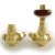 West Eton Traditional Corner Manual Radiator Valve and Lockshield - Brass