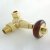 West Eton Traditional Corner Manual Radiator Valve and Lockshield - Brass