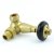 West Eton Traditional Corner Manual Radiator Valve and Lockshield - Brushed Brass