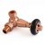 West Eton Traditional Corner Manual Radiator Valves Pair and Lockshield - Brushed Copper