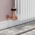West Eton Traditional Corner Manual Radiator Valves Pair and Lockshield - Brushed Copper | Thumbnail Image