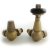 West Eton Traditional Corner Manual Radiator Valve and Lockshield - Old English Brass