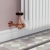 West Eton Traditional Corner Manual Radiator Valve and Lockshield - Polished Copper | Thumbnail Image