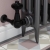 West Eton Traditional Corner Manual Radiator Valve and Lockshield - Satin Black | Thumbnail Image