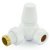 West Eton Corner Manual Radiator Valve and Lockshield - White
