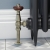 West Faringdon Angled Thermostatic Radiator Valve and Lockshield - Antique Brass