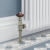 West Faringdon Angled Thermostatic Radiator Valve and Lockshield - Antique Brass