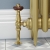 West Faringdon Angled Thermostatic Radiator Valve and Lockshield - Brass