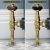 West Faringdon Angled Thermostatic Radiator Valve and Lockshield - Brass | Thumbnail Image