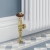 West Faringdon Angled Thermostatic Radiator Valve and Lockshield - Brass