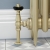 West Faringdon Angled Thermostatic Radiator Valve and Lockshield - Brushed Brass