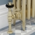West Faringdon Angled Thermostatic Radiator Valve and Lockshield - Brushed Brass
