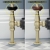 West Faringdon Angled Thermostatic Radiator Valve and Lockshield - Brushed Brass | Thumbnail Image