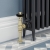 West Faringdon Angled Thermostatic Radiator Valve and Lockshield - Brushed Brass