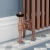 West Faringdon Angled Thermostatic Radiator Valve and Lockshield - Brushed Copper