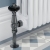 West Faringdon Angled Thermostatic Radiator Valve and Lockshield - Black Nickel