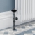 West Faringdon Angled Thermostatic Radiator Valve and Lockshield - Black Nickel