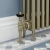 West Faringdon Angled Thermostatic Radiator Valve and Lockshield - Old English Brass