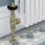 West Faringdon Angled Thermostatic Radiator Valve and Lockshield - Old English Brass