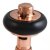 West Faringdon Angled Thermostatic Radiator Valve and Lockshield - Polished Copper