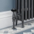 West Faringdon Angled Thermostatic Radiator Valve and Lockshield - Pewter