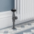 West Faringdon Angled Thermostatic Radiator Valve and Lockshield - Pewter
