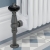 West Faringdon Angled Thermostatic Radiator Valve and Lockshield - Light Pewter
