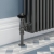 West Faringdon Angled Thermostatic Radiator Valve and Lockshield - Light Pewter