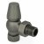 West Faringdon Angled Thermostatic Radiator Valve and Lockshield - Light Pewter