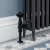 West Faringdon Angled Thermostatic Radiator Valve and Lockshield - Satin Black