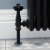 West Faringdon Angled Thermostatic Radiator Valve and Lockshield - Textured Black