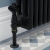 West Faringdon Angled Thermostatic Radiator Valve and Lockshield - Textured Black