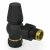 West Faringdon Angled Thermostatic Radiator Valve and Lockshield - Textured Black