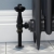 West Faringdon Angled Thermostatic Radiator Valve and Lockshield - Textured Black