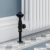 West Faringdon Angled Thermostatic Radiator Valve and Lockshield - Textured Black