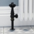 West Faringdon Angled Thermostatic Radiator Valve and Lockshield - Textured Black