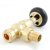 West Faringdon Angled Thermostatic Radiator Valve and Lockshield - Un-Lacquered Brass