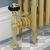 West Faringdon Angled Thermostatic Radiator Valve and Lockshield - Un-Lacquered Brass