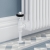 West Faringdon Angled Thermostatic Radiator Valve and Lockshield - White