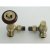 West Faringdon Corner Thermostatic Radiator Valve and Lockshield - Antique Brass