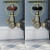 West Faringdon Corner Thermostatic Radiator Valve and Lockshield - Antique Brass | Thumbnail Image