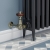 West Faringdon Corner Thermostatic Radiator Valve and Lockshield - Antique Brass