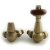 West Faringdon Corner Thermostatic Radiator Valve and Lockshield - Antique Brass
