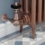 West Faringdon Corner Thermostatic Radiator Valve and Lockshield - Antique Copper