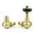 West Faringdon Corner Thermostatic Radiator Valve and Lockshield - Brass